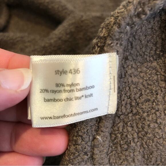 Barefoot Dreams taupe brown open front knit cardigan size Small / Medium - Picture 14 of 15